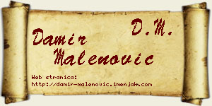 Damir Malenović vizit kartica